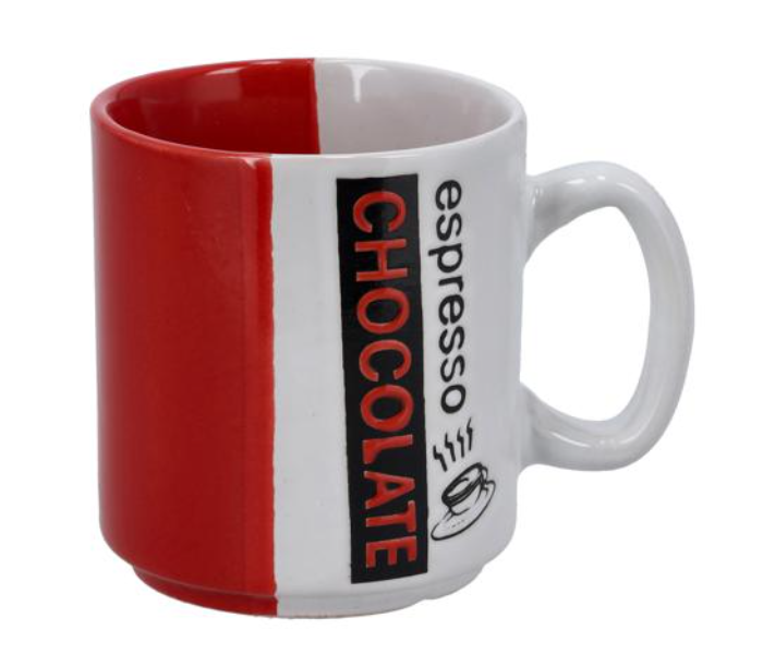 Royalford RF1752-M10 9 Oz Ceramic Mug - Red & White - Zoom Image