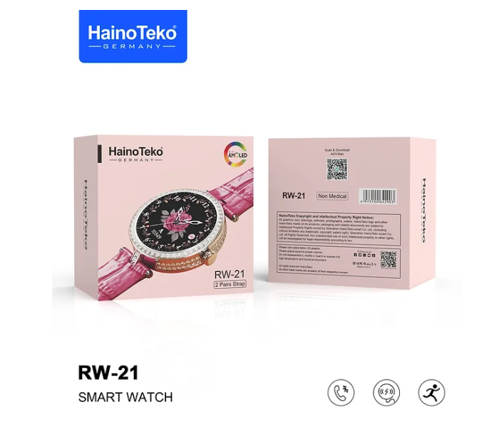 Haino Teko RW-21 Smart Watch with 2 Leather Straps For Women - Zoom Image 1