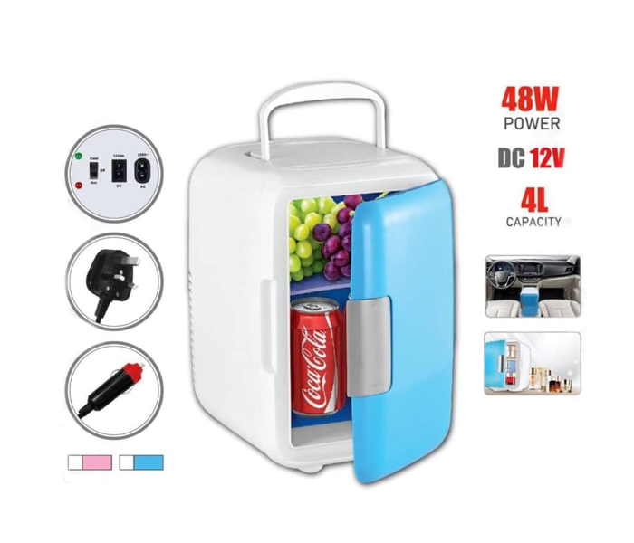 DLC 48W Portable 4L Mini Cooler, Warmer Fridge Refrigerator For Home And Car Use - Blue And White  - Zoom Image 7