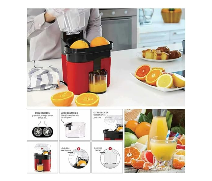 Electric Double Disc Orange Juicer Portable Cut and Squeeze Juice Extractor - Zoom Image 2