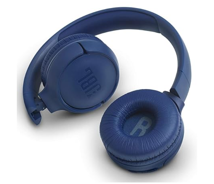 JBL Tune T500 Wireless On-Ear Headphones with Microphone - Blue - Zoom Image 2