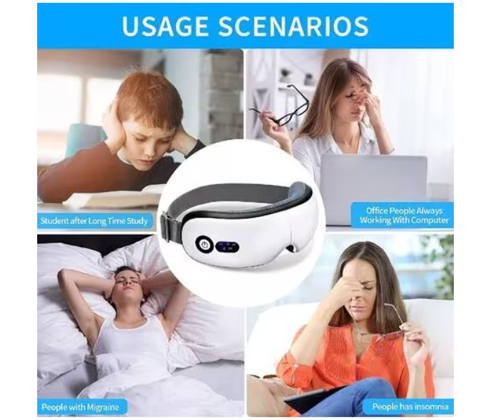 Eye Massager Heating Eyes Mask With Music Airbag Massage For Migraines, Dry Eye, Eye Strain, Dark Circles Relief Improve Sleep - Zoom Image 5