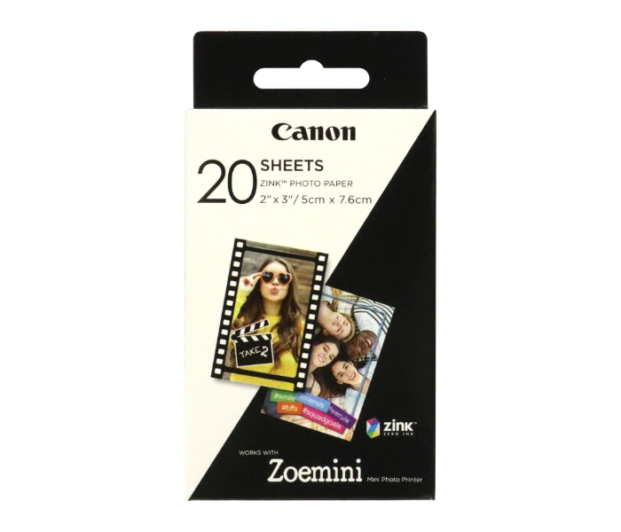 Canon Zink Photo Paper 2x3inch Pack 20 Sheets - Zoom Image