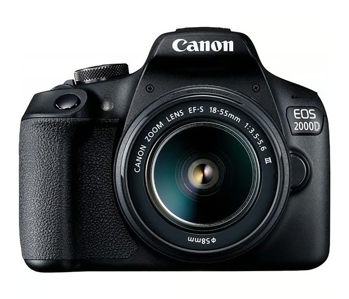 Canon EOS 2000D with EF-S 18-55mm DC II Lens - Black - Zoom Image 1