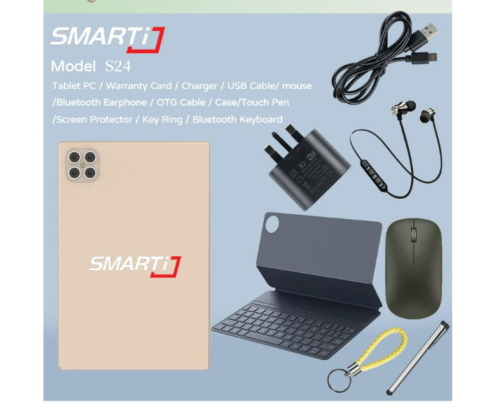 Smarti S24 10 Inch HD Screen 8GB RAM 512GB ROM 5G Tablet PC With Keyboard and Back Cover - Zoom Image 3