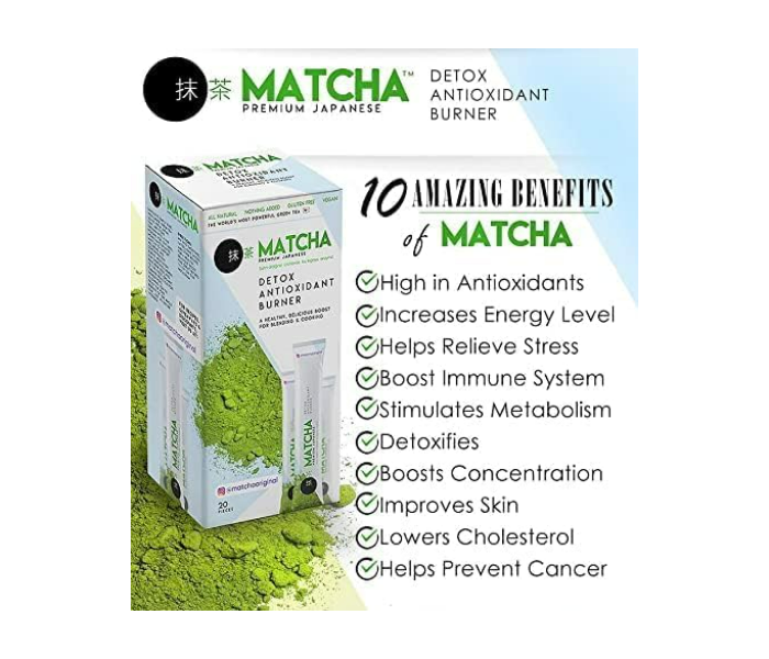 Premium Japanese Matcha Detox Antioxidant Burner Natural Green Tea - Zoom Image 5