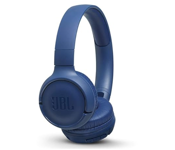 JBL Tune T500 Wireless On-Ear Headphones with Microphone - Blue - Zoom Image 1