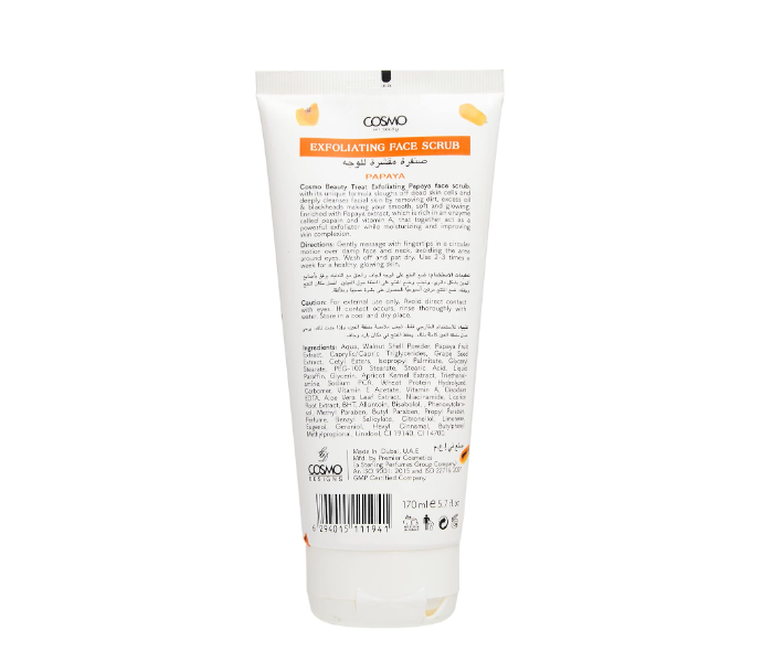 Cosmo Beauty Treat Exfoliating Skin Whitening Papaya Face Scrub 170ml - Zoom Image 2