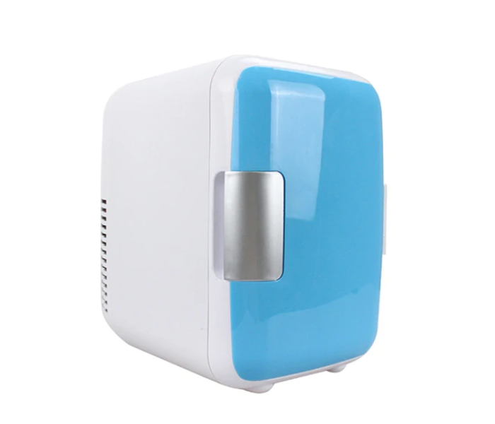 DLC 48W Portable 4L Mini Cooler, Warmer Fridge Refrigerator For Home And Car Use - Blue And White  - Zoom Image 1