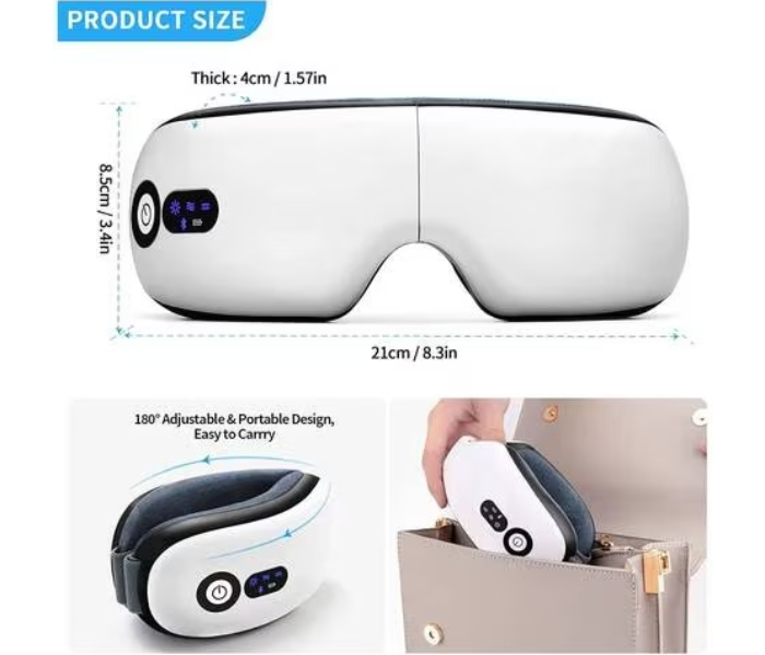 Eye Massager Heating Eyes Mask With Music Airbag Massage For Migraines, Dry Eye, Eye Strain, Dark Circles Relief Improve Sleep - Zoom Image 4