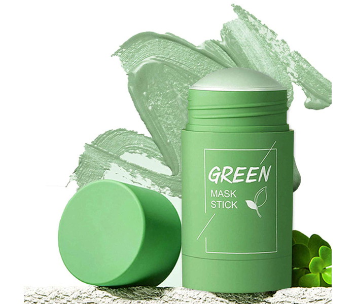 Green Tea Mask Stick, Green Mask Stick Blackhead Remover and Deep Cleansing Oil Control and Anti-Acne Solid and Fine, Suitable for All Skin Types - Zoom Image 1