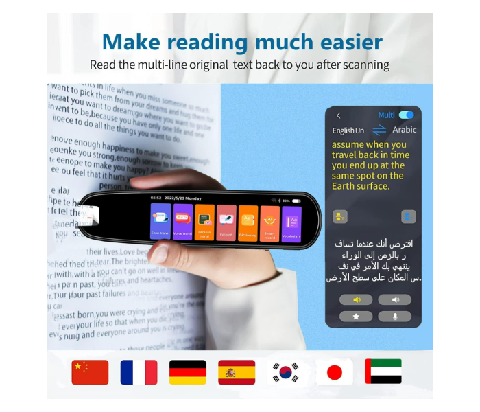 Translation Pen Scan Reader Pen Text to Speech Device Language Translator Device Support 134 Languages OCR Reader Pen Photo and Text & Voice Translation Device - Zoom Image 3