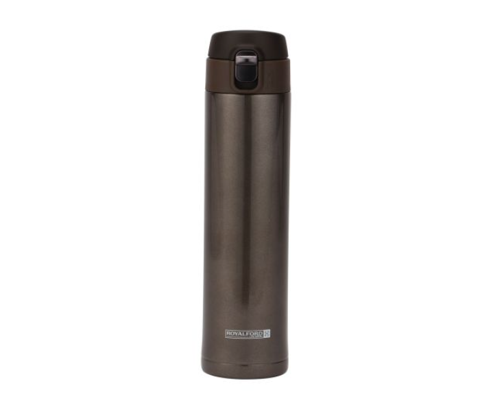 Royalford RF11246 520ml Stainless Steel Vacuum Water Bottle - Black - Zoom Image 1