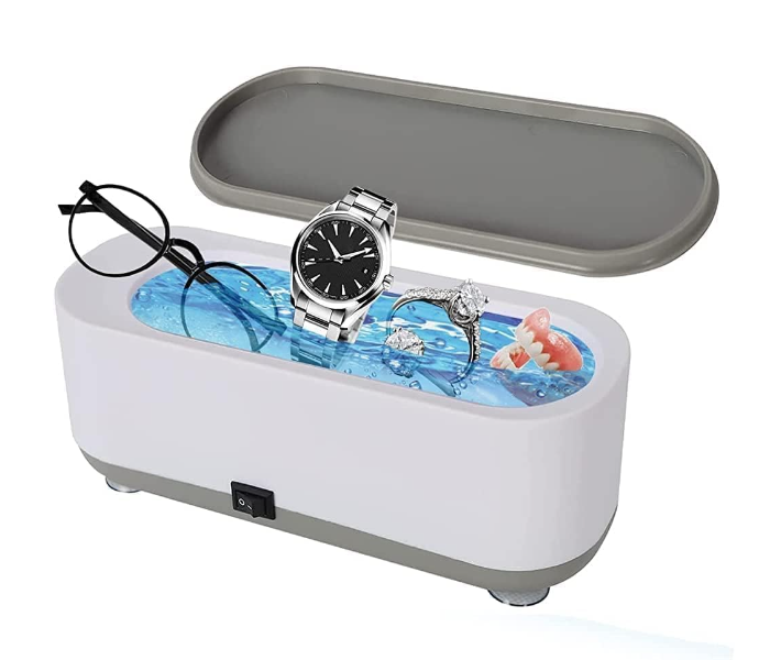 Portable Ultrasonic Jewellery Cleaner 45kHz Multifunctional Cleaner, Professional Domestic Cleaning Instrument for Jewellery, Watches, Glasses, Braces, Razors, Cosmetic Brushes - Zoom Image 1