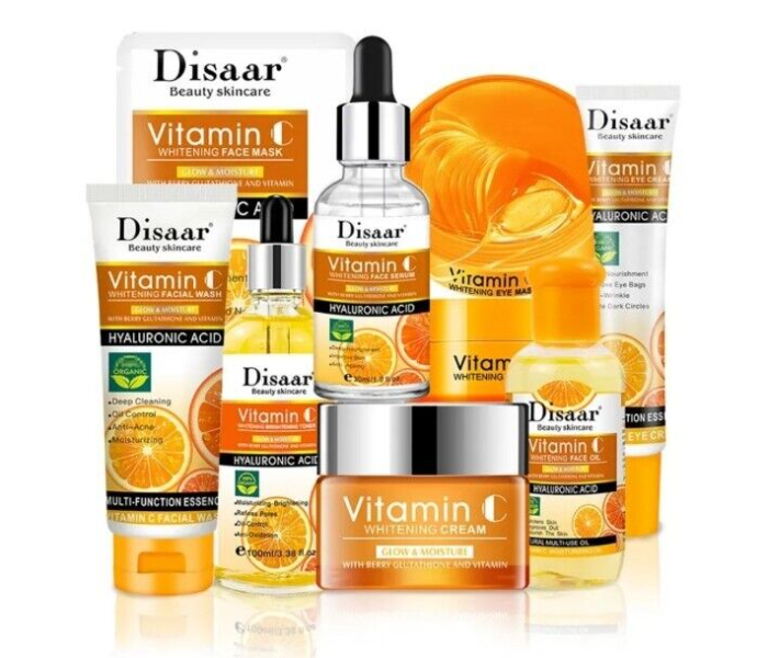 Disaar Vitamin C And Hydraulic Acid Whitening Anti Aging Brightening For Facial Skin Beauty Care Set  - Zoom Image 2