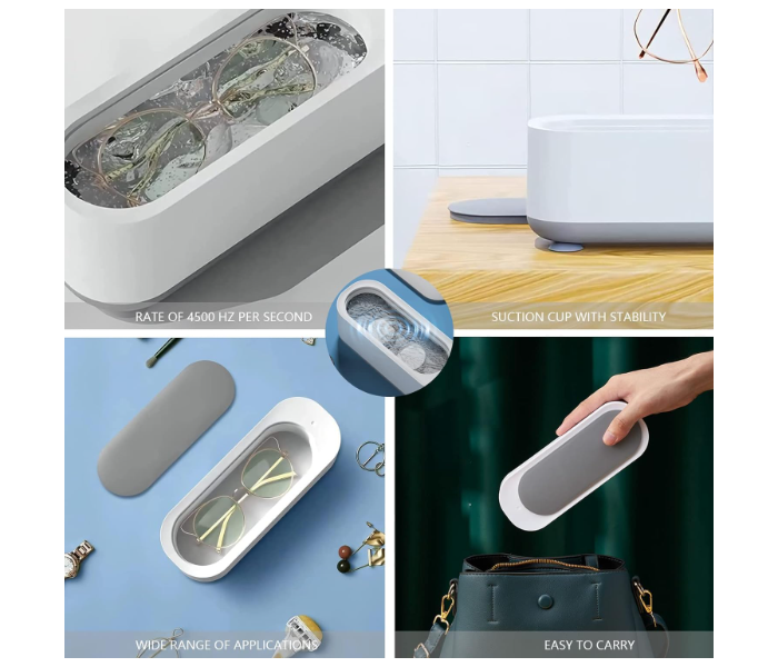 Portable Ultrasonic Jewellery Cleaner 45kHz Multifunctional Cleaner, Professional Domestic Cleaning Instrument for Jewellery, Watches, Glasses, Braces, Razors, Cosmetic Brushes - Zoom Image 5