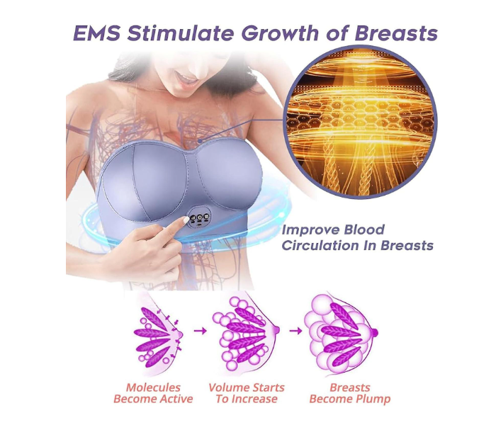 Breast Lift Massager Bra Vibration Enlargement Sagging Reduction Chest Enhancer Heating Stimulator - Zoom Image 4