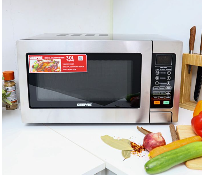 Geepas GMO1897 30L Digital Microwave Oven -  Grey - Zoom Image 2