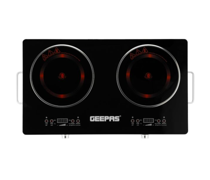 Geepas GIC6131 Double Infrared Cooker Ceramic Heating - Black - Zoom Image 1