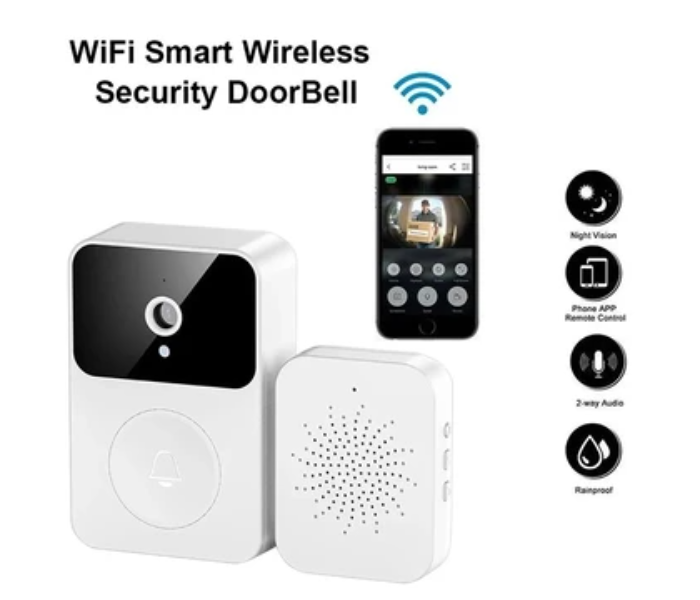 X9 Wifi Intelligent Visual Wireless Video Security Doorbell With Night Vision Voice Dialogue Call Remote Camera For Home Door - Zoom Image 2