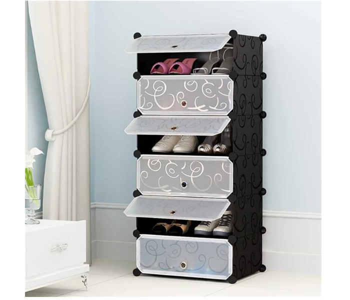 6 Layers Removable Shoe Cabinet Wardrobe Transparent Dustproof Dustproof Thickened Shoe Organizer Shoe Box - Zoom Image 2