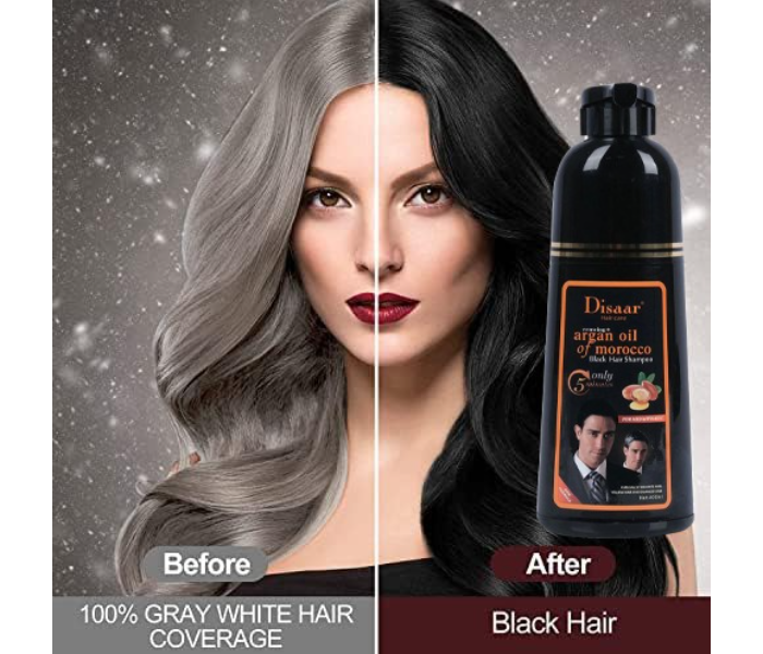 Dissar Instant Black Hair Deye Color Shampoo Easy To Use And Long Lasting 100% Grey Coverage in Minutes for Women & Men - Zoom Image 3