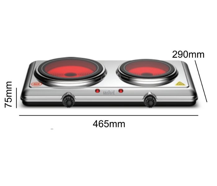 Sanford SF5004IC 2100W Double Infrared Cooktop - Zoom Image 2