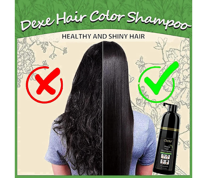 High Quality Natural Instant Black Hair Dye Shampoo for Men And Women 400 ml With Fast Acting Natural Ingredients - Zoom Image 8