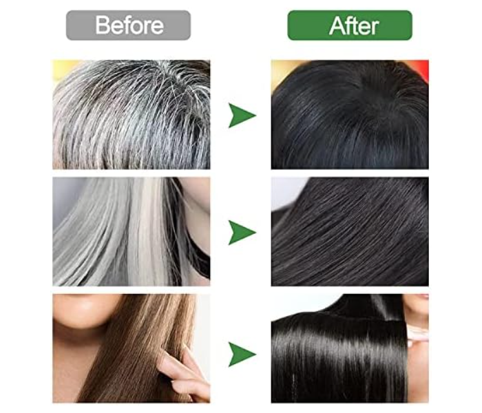 Dissar Instant Black Hair Deye Color Shampoo Easy To Use And Long Lasting 100% Grey Coverage in Minutes for Women & Men - Zoom Image 6