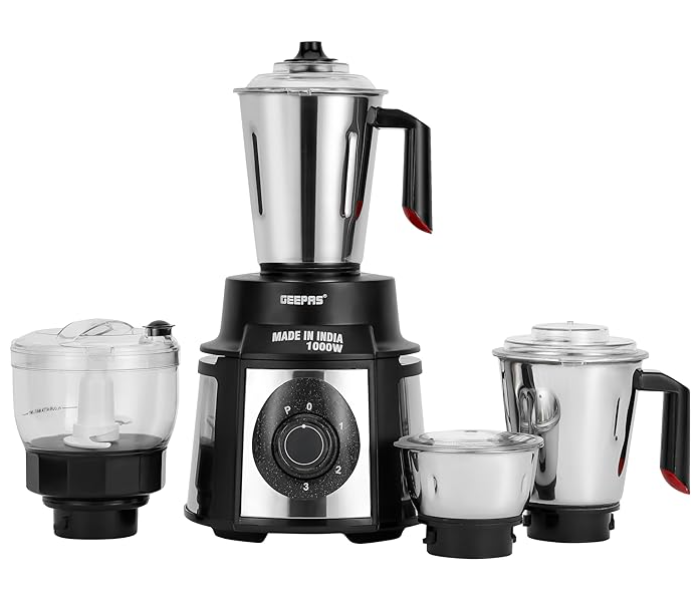 Geepas GSB44108 5-IN-1 Mixer Grinder - Silver and Black - Zoom Image 1