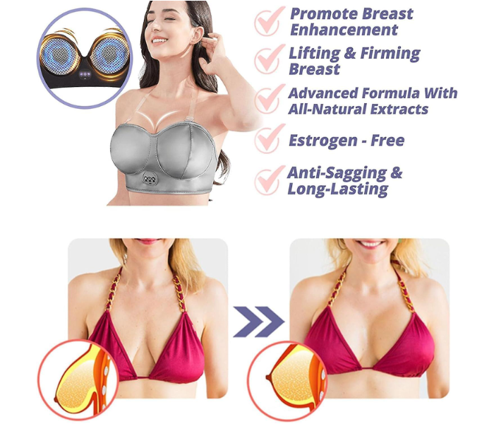 Breast Lift Massager Bra Vibration Enlargement Sagging Reduction Chest Enhancer Heating Stimulator - Zoom Image 5