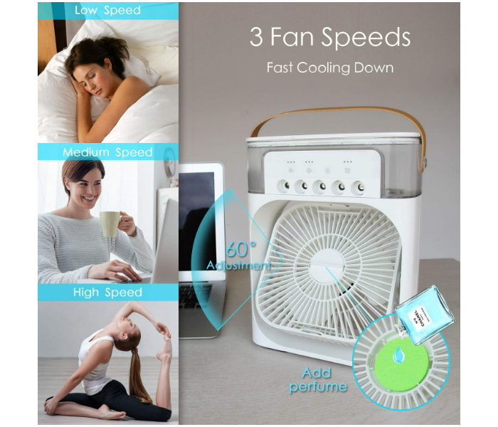 portable Super Strong Air Conditioner  USB Fan Mini Humidifier Cooler Fan 3 Gear  - Zoom Image 2