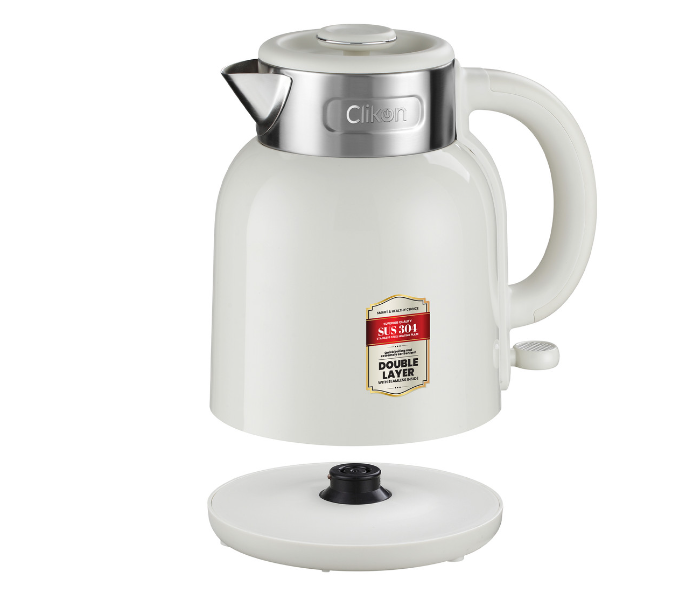 Clikon CK5149 1.5Liter Double Wall Electric Kettle - White - Zoom Image 2