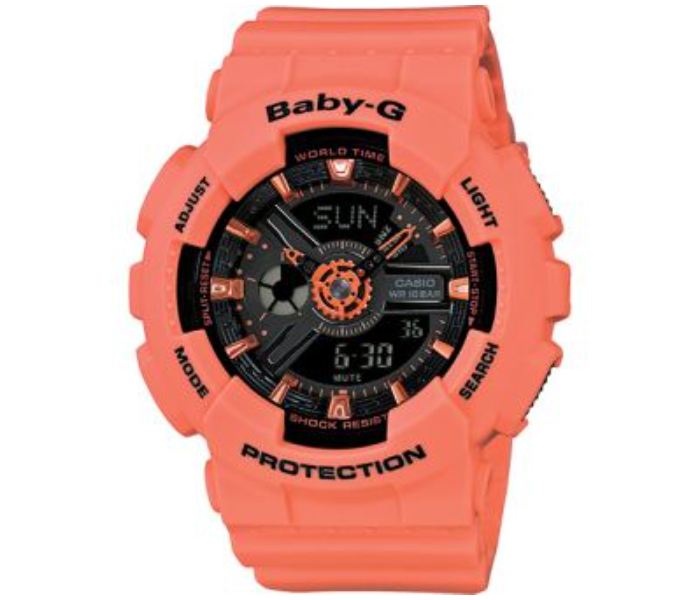 Casio Baby-G BA-111-4A2DR Womens Analog and Digital Watch - Orange - Zoom Image