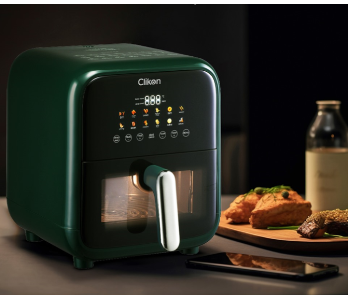 Clikon CK371 7.5Liter Digital Airchef 1800W Airfryer with Window - Dark Green - Zoom Image 2