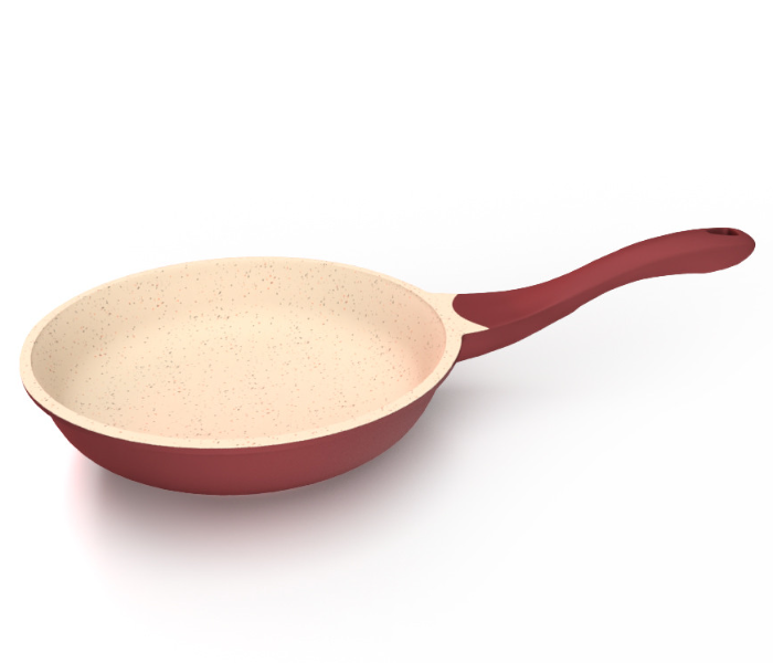 Delici DGDN FP24M Granite Coated Die Cast Aluminium Fry Pan - Maroon - Zoom Image 1