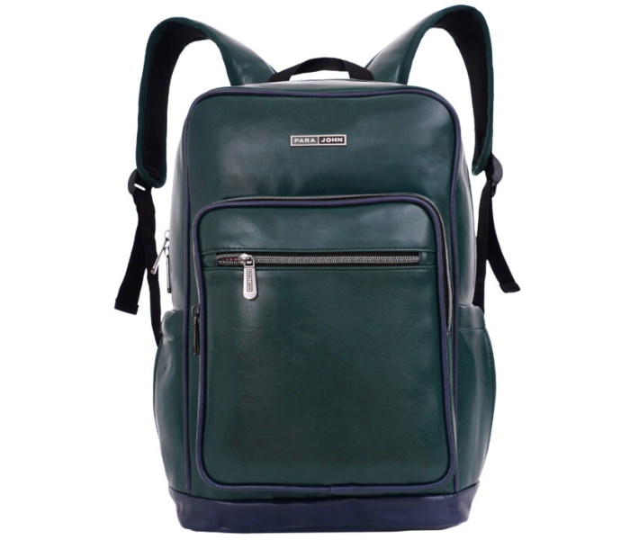 Para John PJBP6665 16Inch Genuine Leather Backpack - Green - Zoom Image 1