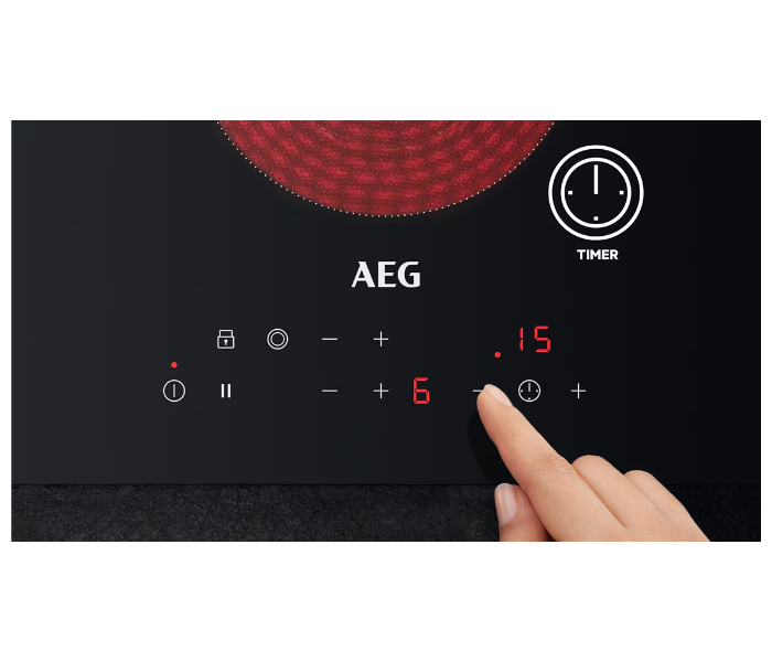 AEG HK654070XB Built-in Ceramic Hob - 4 Zones with Touch Controls - Zoom Image 2