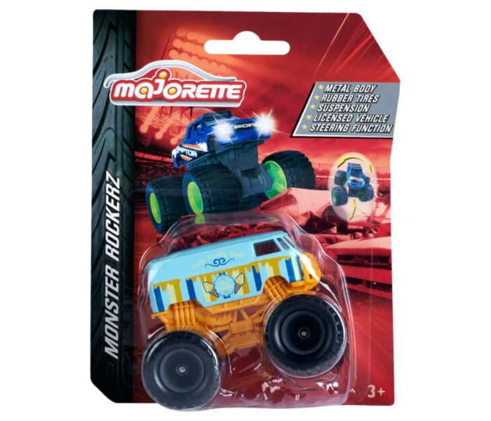 Majorette 212057255 Monster Rockerz Miniature Die Cast Free Wheel Vehicle - Skyblue and Orange - Zoom Image 2