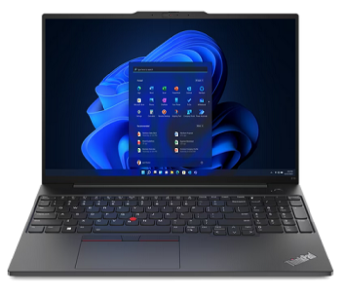 Lenovo 21JN001QGR ThinkPad E16 Gen 1 Intel Core i5-1335U  8GB RAM 512GB SSD NVIDIA GeForce 16 Inch WUXGA Display English Arabic Keyboard - Graphite Black - Zoom Image 1