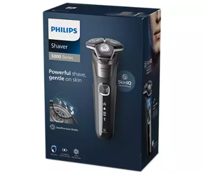 Philips S5887/10 Series 5000 Wet and Dry Electric Shaver and Soft Pouch - Grey - Zoom Image 2