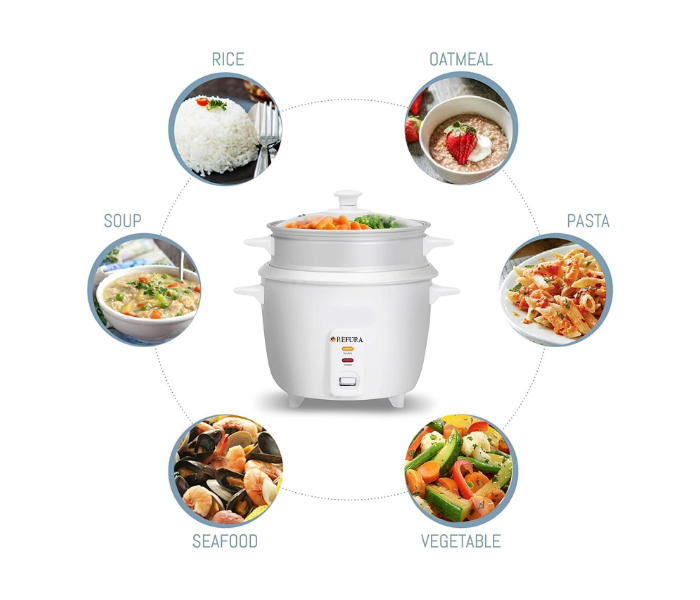 Portable 2 in 1 Rice 1.0 L Cooker and Steamer Non-Stick Removable Bowl - Zoom Image 3