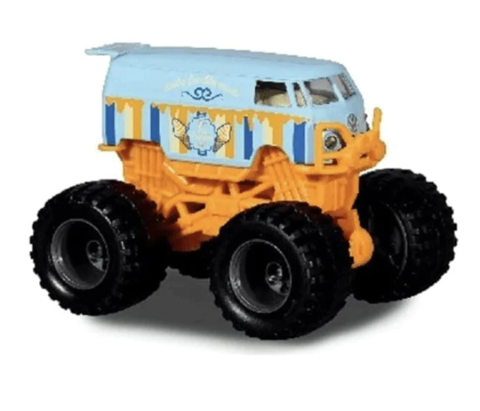 Majorette 212057255 Monster Rockerz Miniature Die Cast Free Wheel Vehicle - Skyblue and Orange - Zoom Image 1