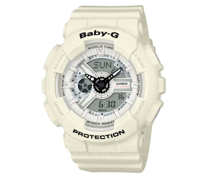 Casio BA-110PP-7ADR Baby-G Analog-Digital Watch for Women - White - Zoom Image 1