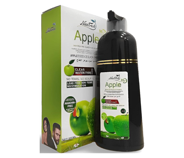 Apple Black Hair Deye Color Shampoo Easy To Use And Long Lasting 100% Grey Coverage in Minutes for Women & Men - Zoom Image 2