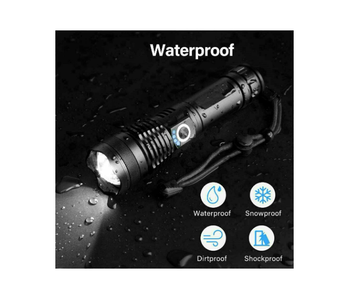 Maxpower German XH90 4 LED Rechargeable Zoomable Flashlight Gun Metal Body - Zoom Image 6