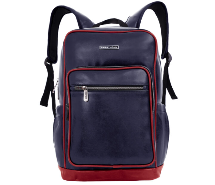 Para John PJBP6665 16Inch Genuine Leather Backpack - Navy Blue - Zoom Image 1