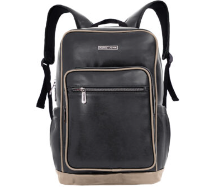 Para John PJBP6665 16Inch Genuine Leather Backpack - Black - Zoom Image 1