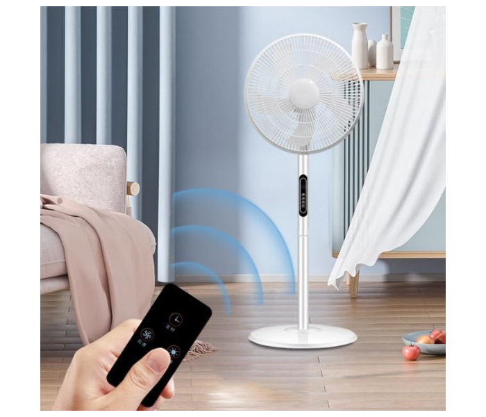 Oscillating Standing Fan with Remote Control Timer 8 Speeds Adjustable Pedestal Fans 16 Inch Quiet Portable Floor Fan for Bedroom Living Room Home and Office - Zoom Image 3