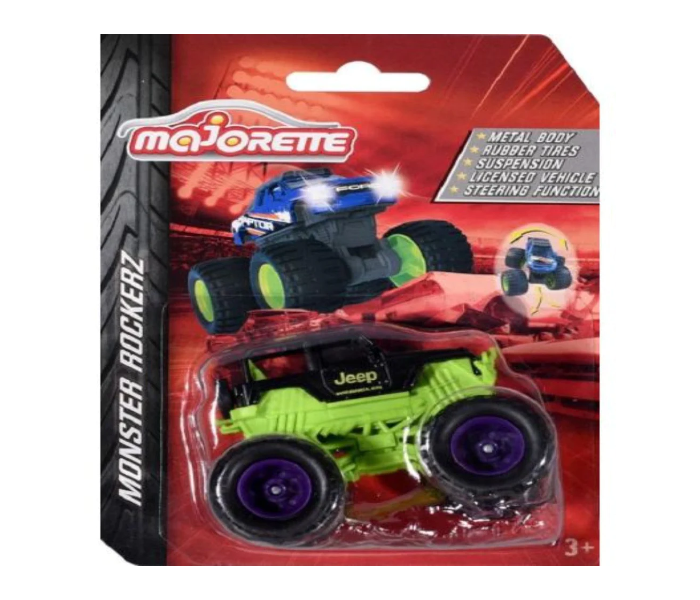 Majorette 212057255 Monster Rockerz Miniature Die Cast Free Wheel Vehicle - Black and Green - Zoom Image 2